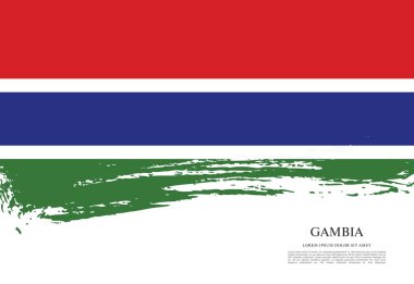 Gambiya Cumhuriyeti bayrağı ile doku