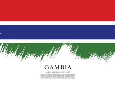 Gambiya Cumhuriyeti bayrağı ile doku