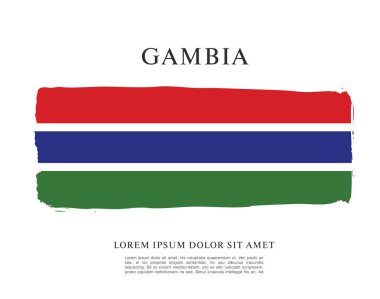 Gambiya Cumhuriyeti bayrağı ile doku