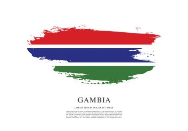 Gambiya Cumhuriyeti bayrağı ile doku