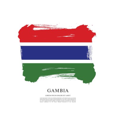 Gambiya Cumhuriyeti bayrağı ile doku