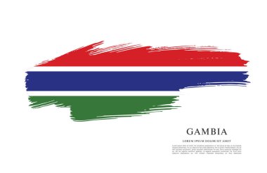 Gambiya Cumhuriyeti bayrağı ile doku