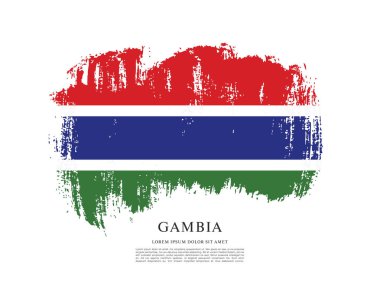 Gambiya Cumhuriyeti bayrağı ile doku
