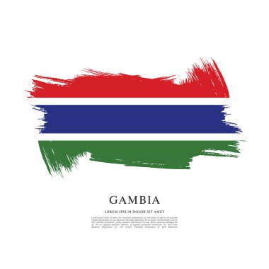 Gambiya Cumhuriyeti bayrağı ile doku