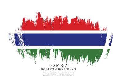 Gambiya Cumhuriyeti bayrağı ile doku