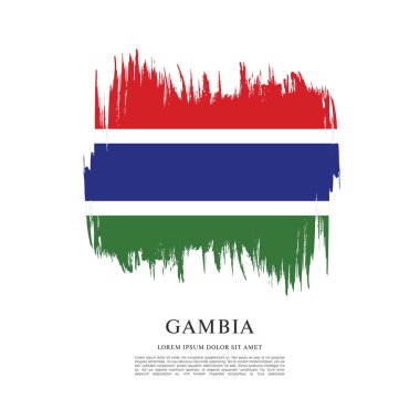 Gambiya Cumhuriyeti bayrağı ile doku