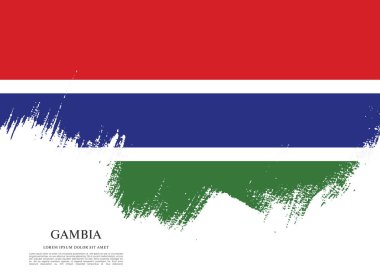 Gambiya Cumhuriyeti bayrağı ile doku
