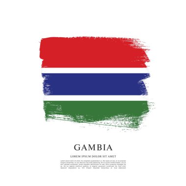 Gambiya Cumhuriyeti bayrağı ile doku