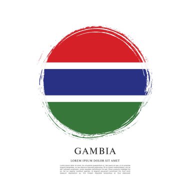 Gambiya Cumhuriyeti bayrağı ile doku