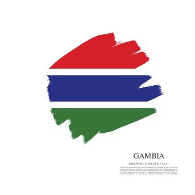 Gambiya Cumhuriyeti bayrağı ile doku