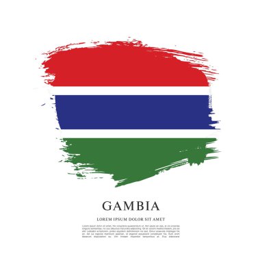 Gambiya Cumhuriyeti bayrağı ile doku