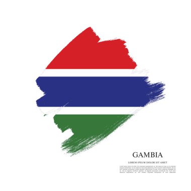 Gambiya Cumhuriyeti bayrağı ile doku