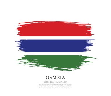 Gambiya Cumhuriyeti bayrağı ile doku