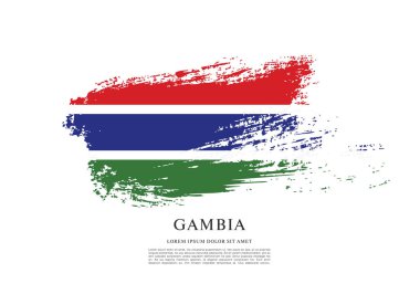 Gambiya Cumhuriyeti bayrağı ile doku