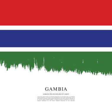 Gambiya Cumhuriyeti bayrağı ile doku