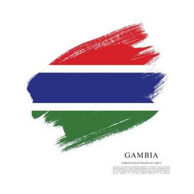 Gambiya Cumhuriyeti bayrağı ile doku