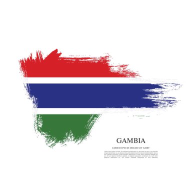 Gambiya Cumhuriyeti bayrağı ile doku
