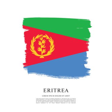 Eritre bayrağı ile doku