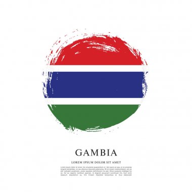 Gambiya Cumhuriyeti bayrağı ile doku
