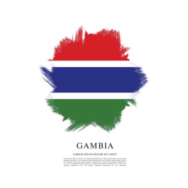 Gambiya Cumhuriyeti bayrağı ile doku