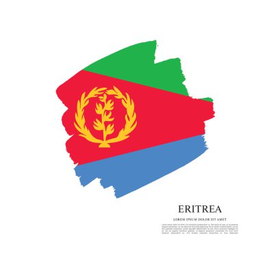 Eritre bayrağı ile doku