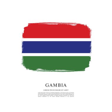 Gambiya Cumhuriyeti bayrağı ile doku