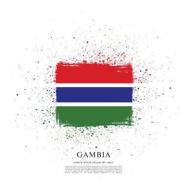 Gambiya Cumhuriyeti bayrağı ile doku