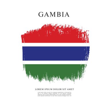 Gambiya Cumhuriyeti bayrağı ile doku