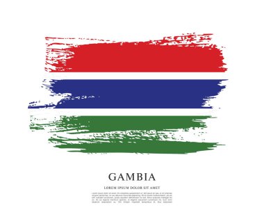 Gambiya Cumhuriyeti bayrağı ile doku