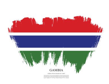 Gambiya Cumhuriyeti bayrağı ile doku