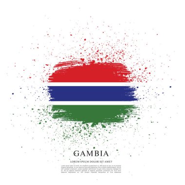 Gambiya Cumhuriyeti bayrağı ile doku