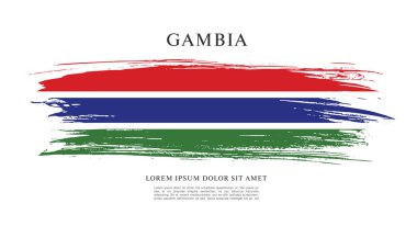 Gambiya Cumhuriyeti bayrağı ile doku