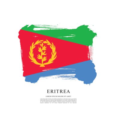 Eritre bayrağı ile doku