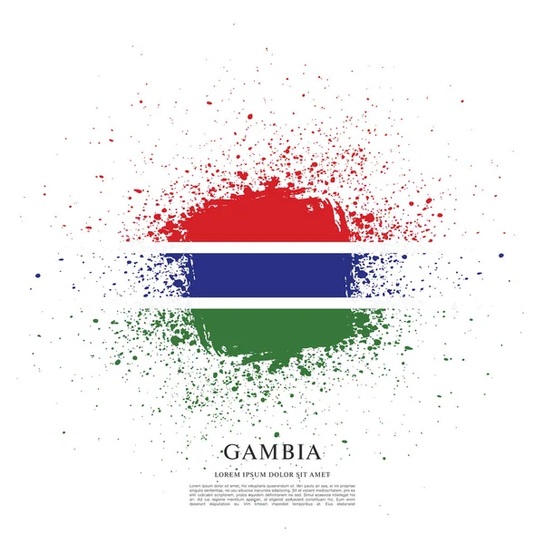 Gambiya Cumhuriyeti bayrağı ile doku