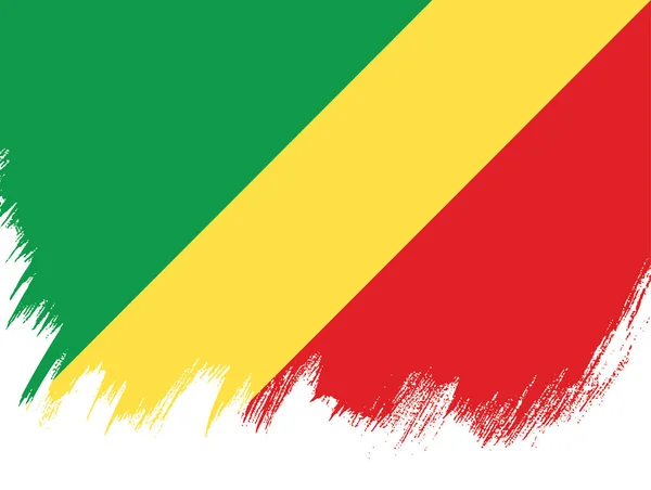 刚果共和国的旗帜 — 图库矢量图片