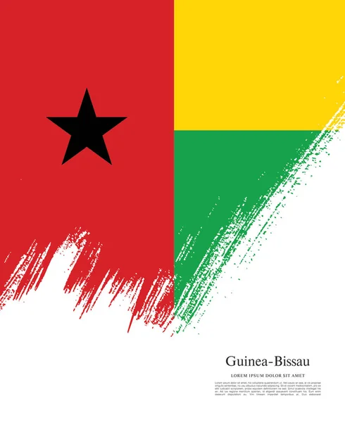 Bandera de Guinea-Bissau — Vector de stock