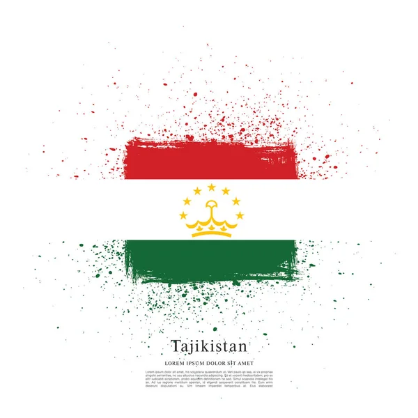 Nationale vlag van Tadzjikistan — Stockvector