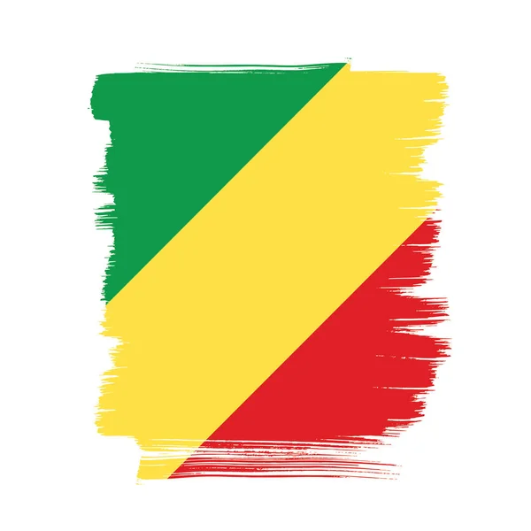 Bandera de República del Congo — Vector de stock