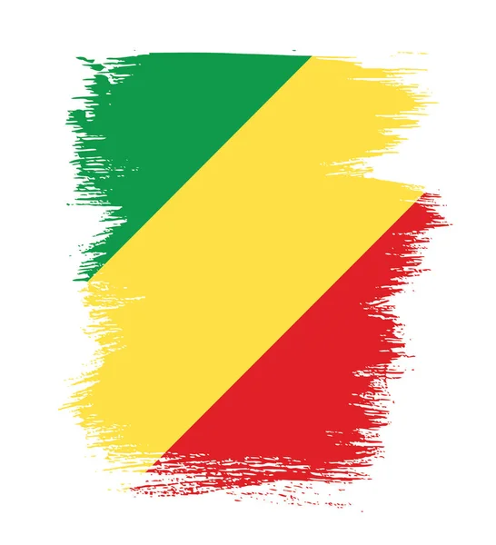 Bandera de República del Congo — Vector de stock