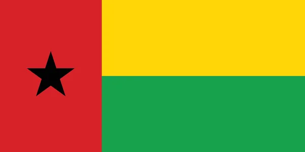 Vlajka Guineje-Bissau — Stockový vektor