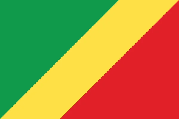 刚果共和国的旗帜 — 图库矢量图片