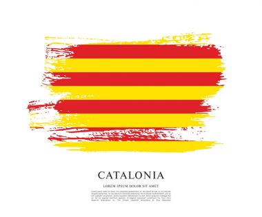Catalonia bayrak ile doku 
