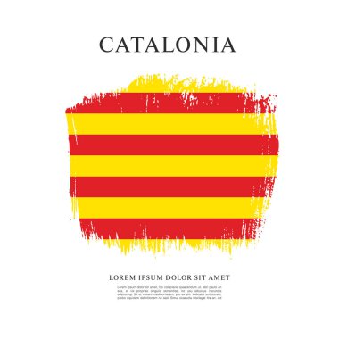 Catalonia bayrak ile doku 