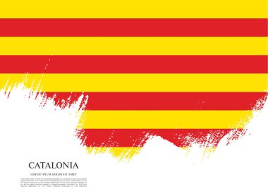 Catalonia bayrak ile doku 