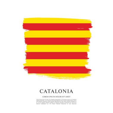 Catalonia bayrak ile doku 