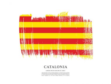 Catalonia bayrak ile doku 