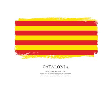 Catalonia bayrak ile doku 