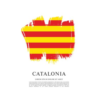 Catalonia bayrak ile doku 