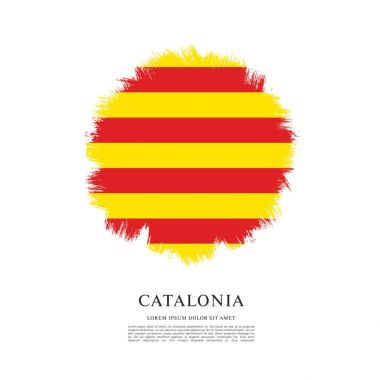 Catalonia bayrak ile doku 