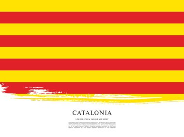 Catalonia bayrak ile doku 